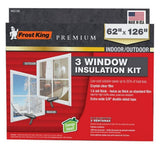 Frost King V83/3M Premium Indoor & Outdoor 3 Window Film Insulation Kit