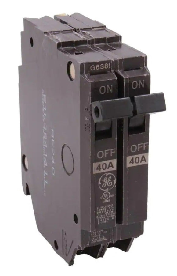 GE THQP240 Q-Line 40 Amp 1 in. Double Pole Circuit Breaker