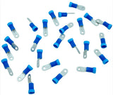 Generic 60-555-1729 Ring Terminal 6 AWG #10 Stud Blue Quantity 25
