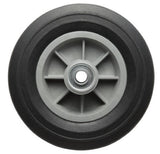 SR 0806-1 Replacement Solid Rubber and Plastic Tires with Ribbed Tread - Black