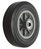 SR 0806-1 Replacement Solid Rubber and Plastic Tires with Ribbed Tread - Black