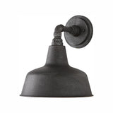 1-Light Gilded Iron 12.4 in. Outdoor Wall Lantern Sconce