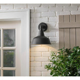 1-Light Gilded Iron 12.4 in. Outdoor Wall Lantern Sconce