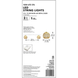 Indoor 12 ft. Battery Operated Metal Integrated LED String Lights (10-Light)
