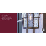 Barrington 1-Light Golden Bronze Outdoor 14 in. Wall Lantern Sconce with Clear Water Glass