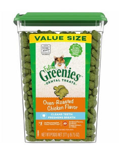 Greenies 10205252 Dental Care Chicken Flavor Adult Natural Cat Treats, 9.75 oz.