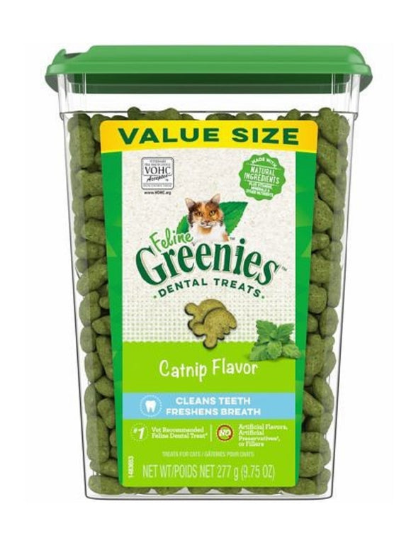 Greenies 10205297 Adult Natural Dental Care Catnip Flavor 9.75 oz. Cat Treats