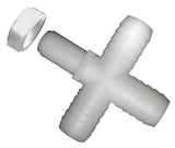 Green Leaf 3/8 in. Barb Nylon Nozzle Cross Fitting