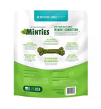 Minties 80065 Dental Bone Treats for Medium/Large Dogs Over 40lbs - 40 Count