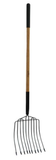 GroundWork YN-F-039L 10.5" Carbon Steel Bedding Fork w/ Hardwood Handle, 10 Tine