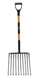 GroundWork  YN-F-044FD 49 in. Carbon Steel Pro Pitchfork, 10 Tine