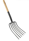 GroundWork YN-F040L 9.75 in. Carbon Steel 6-Tine Manure Fork