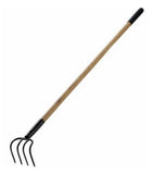 GroundWork YN-GT078L Hardwood Handle Forged 4-Prong 62.2 in. Garden Cultivator