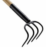 GroundWork YN-GT078L Hardwood Handle Forged 4-Prong 62.2 in. Garden Cultivator