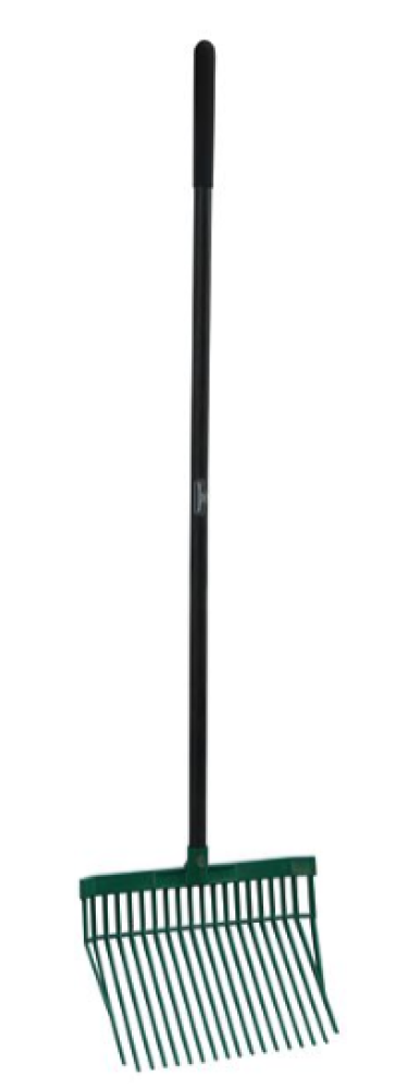 GroundWork YN-PF-001L 14 in. ABS Bedding Fork with Black Coating Hardwood Handle