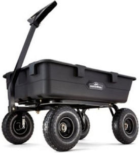 GroundWork GW-5-2 Pro Series Poly Dump Cart 800lb Capacity Convertible Steel