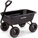 GroundWork GW-8 Poly Dump Cart 1400 lb 8 cu. ft. Pneumatic Convertible Steel