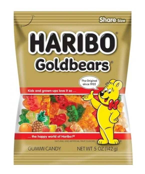 Haribo 110934 Gold Bears Gummi Candy Share Size 5 oz. Bag, Pack of 1