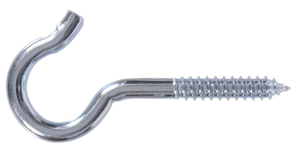 Hillman 321808 Flagged Hood Screw Hook, 3/8x4-7/8, Zinc