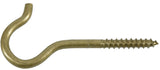 Hardware Essentials 322602 Durasteel Ceiling Hook, Gold, Flagged, #6x3-3/8" 1-Pc