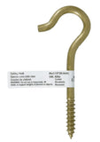 Hardware Essentials 322603 Durasteel Ceiling Hook, Gold, Flagged, #4x3-7/8" 1-Pc