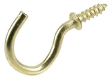 Hardware Essentials 851850 3/4 in. Cup Hooks, Brass, 3lbs Wt. Capacity, 2-Pk