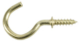 Hardware Essentials 851852 Solid Brass Cd-Cup Hook, 7/8 in., 2-Pk