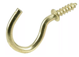 Hardware Essentials Solid Brass Cup Hook (1-1/2 in.)