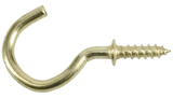 Hardware Essentials Solid Brass Cup Hook (1-1/2 in.)