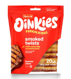 Hartz Oinkies 3270015377 Smoked Flavor Pig Skin Twists Dog Chew Treats -20 Count