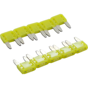 Hayward GLX-F20A-10PK 20-Amp Yellow Fuse Kit for Chlorine Generators - Set of 10