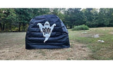 Country Canvas HBCBOO Reuseable Round Hay Bale Cover, Black with Ghost Halloween