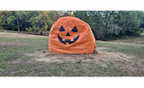 Country Canvas Reuseable Round Halloween Hay Bale Cover Orange with Jackolantern