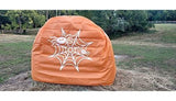 Country Canvas HBCWITCH Reusable Halloween Hay Bale Cover Orange with Spider Web