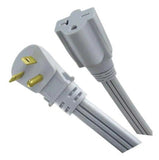 HDX HD#188-327 9 ft. 12/3 20 Amp 250-Volt Air Conditioner Extension Cord, Grey