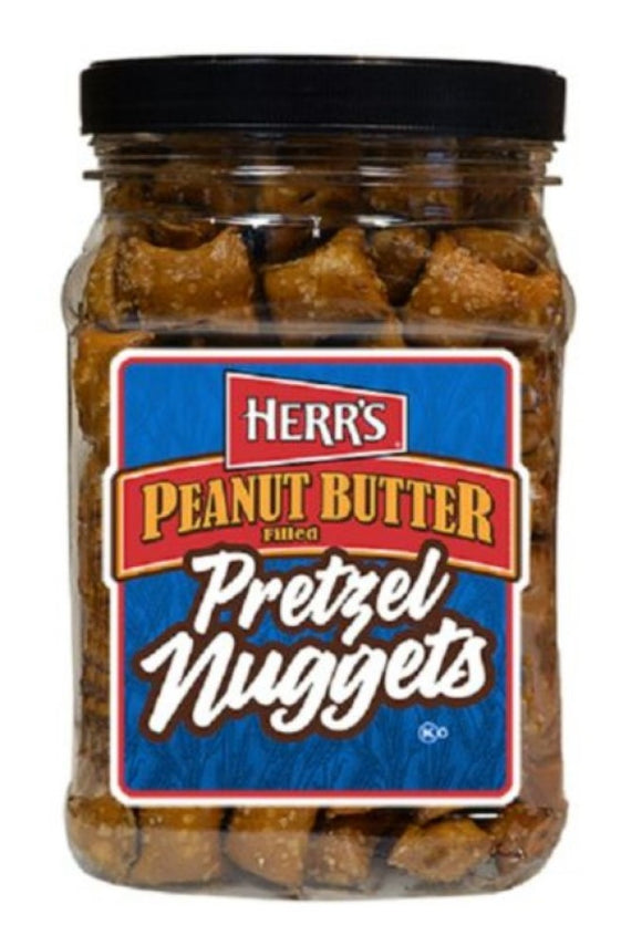 Herr's 6455 Peanut Butter Pretzel Nuggets 22 oz. Jug