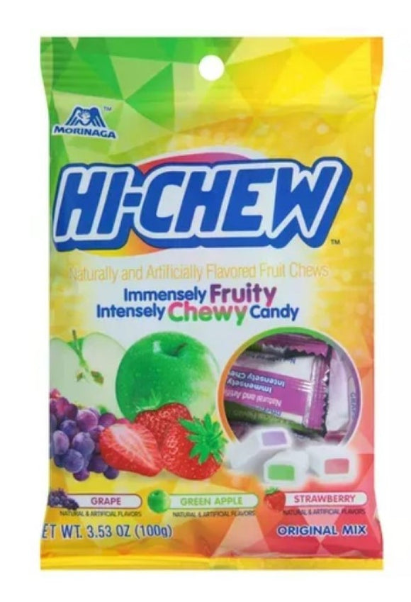 Hi-Chew MOR00433 Original Immensely Fruity Intensely Chewy Candy 3.5 oz. Bag