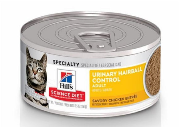 Hill's Science Diet 10641 Urinary & Hairball 1 Single Can 5.5 oz. Wet Cat Food