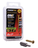 Hillman Power 116782 Pro ONE Flat Bronze Multi-Material Screws (#6 x 1"), 40 Pcs