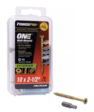 Hillman 116802 Power Pro Exterior Bronze Multi-Material Screws(#10x2-1/2")