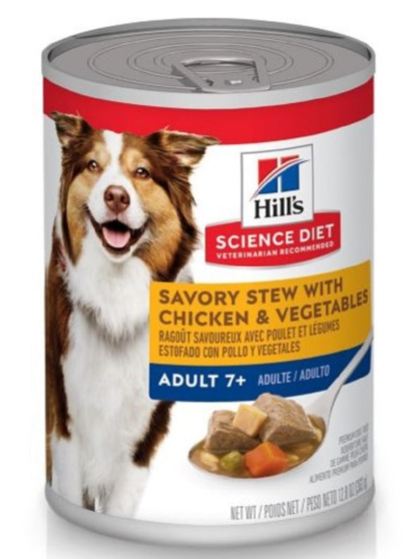 Hill's Science Diet Senior 7+ Chicken & Vegetables, Wet Dog Food, 12.8 oz. 1 Can