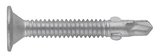 Hillman 41893 Flat Head Phillips Self Drilling Screws w/ Wings #12-24x2",25-Pack