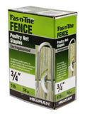 Hillman 461296 Fas-N-Tite Electro-Galvanized Barbed Poultry Staples 3/4 in.