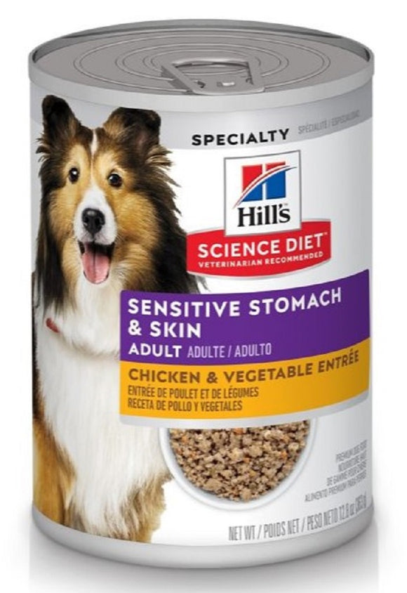 Hill's Science Diet Sensitive Stomach & Skin, Chicken & Vegetable,1 Can Dog Food