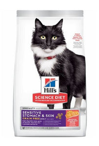 Hill's Science Diet 603928 Adult Sensitive Stomach and Skin 13 lb. Dry Cat Food