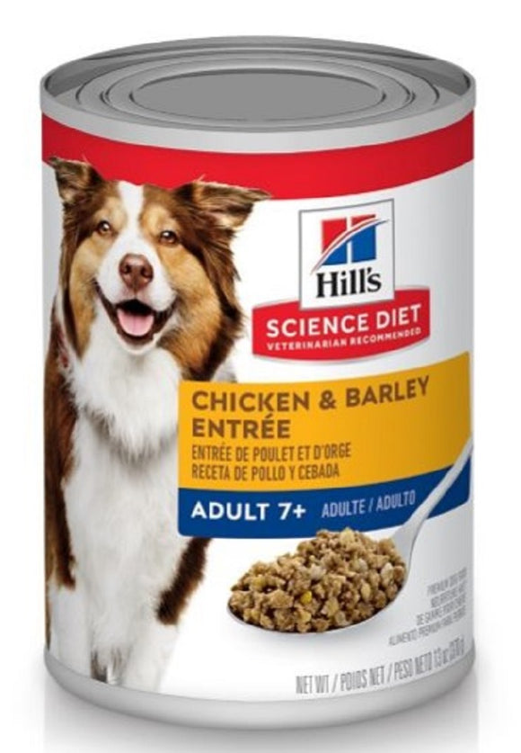 Hill's Science Diet Adult 7+ Chicken and Barley Chunks Wet Dog Food - 1 Can