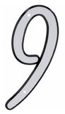 Hillman 841614 Outdoor Decoration 4 Inch, #9 Nail-On Reflective Plastic Number
