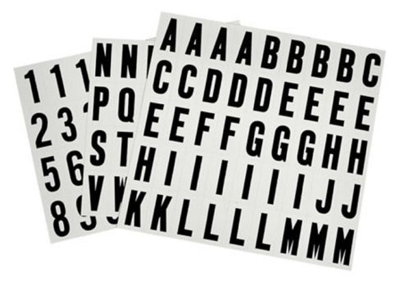 Hillman 842286 Outdoor Decoration 1 Inch Black/White Letters & Numbers Packaged