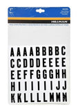 Hillman 842286 Outdoor Decoration 1 Inch Black/White Letters & Numbers Packaged