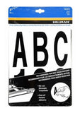 Hillman 847015 Outdoor Decor 3" Vinyl Die Cut Black Letters & Numbers Packaged